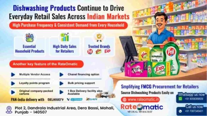 Dishwashing Products Continue to Drive Everyday Retail Sales Across Indian Markets
