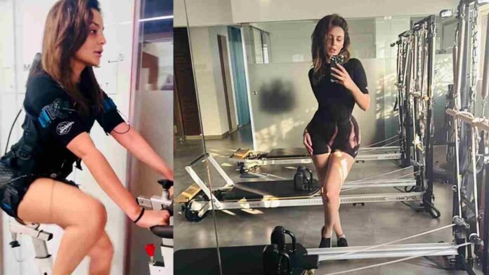 Seerat Kapoor, EMS training, Pilates workout, Seerat Kapoor fitness, Electro Muscle Stimulation, celebrity fitness routine, Tollywood actress workout