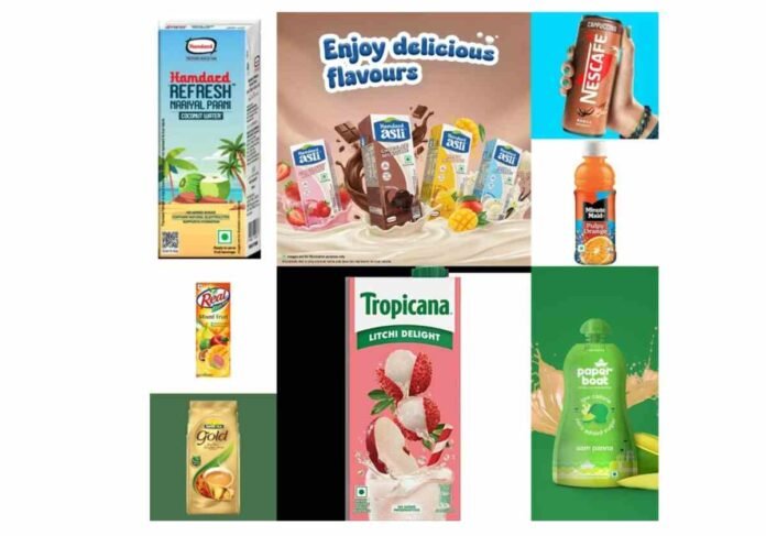 Monsoon Drinks, Ready-To-Drink Beverages, Hamdard Refresh Nariyal Paani, Tata Tea Gold, Hamdard Asli Milkshakes, Nescafe Cold Coffee, Paper Boat Aam Panna, Fruit Juices, Rainy Season Beverages, Packaged Drinks