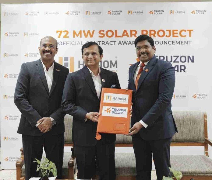 TRUZON Wins 72 MW Solar Order from Hariom Power & Energy in Maharashtra